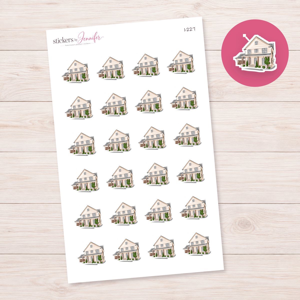 Two-Story House Planner Stickers | I-227