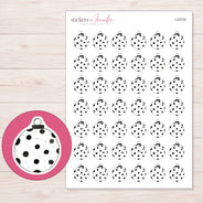 I-22733 planner sticker sheet with enlarged sticker detail