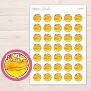 I-22744 planner sticker sheet with enlarged sticker detail