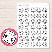 I-22749 planner sticker sheet with enlarged sticker detail