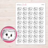 I-22818 planner sticker sheet with enlarged sticker detail