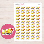 I-22825 planner sticker sheet with enlarged sticker detail