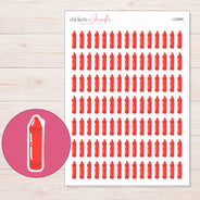 I-22858 planner sticker sheet with enlarged sticker detail