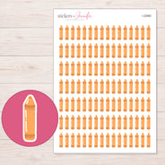 I-22860 planner sticker sheet with enlarged sticker detail