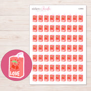 I-22902 planner sticker sheet with enlarged sticker detail
