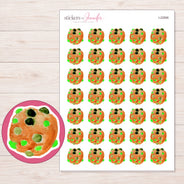 I-22906 planner sticker sheet with enlarged sticker detail