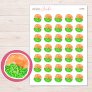 I-22909 planner sticker sheet with enlarged sticker detail