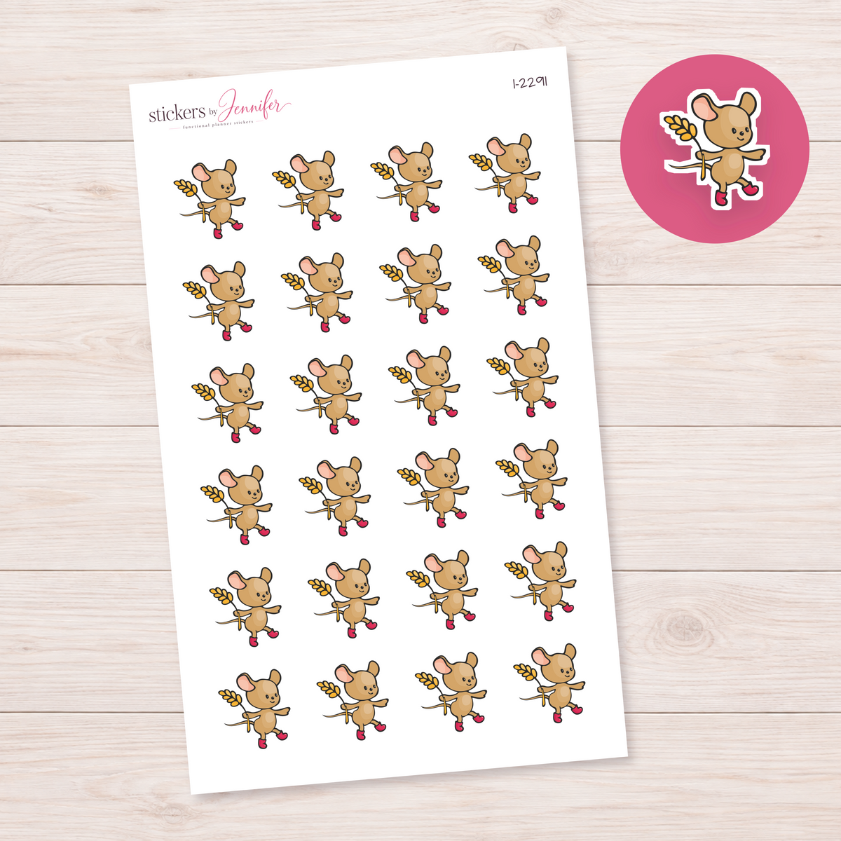 Harvest Mouse Planner Stickers | I-2291
