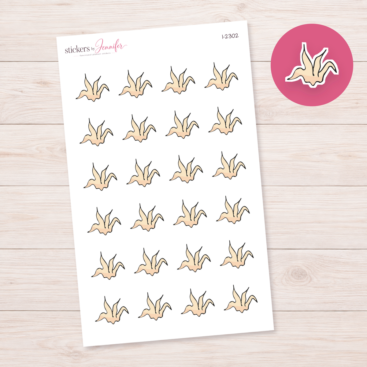Pale Grass Tuft Planner Stickers | I-2302