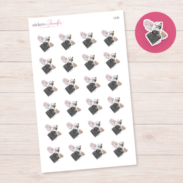 Beauty Appointment Flat Lay Planner Stickers | I-231