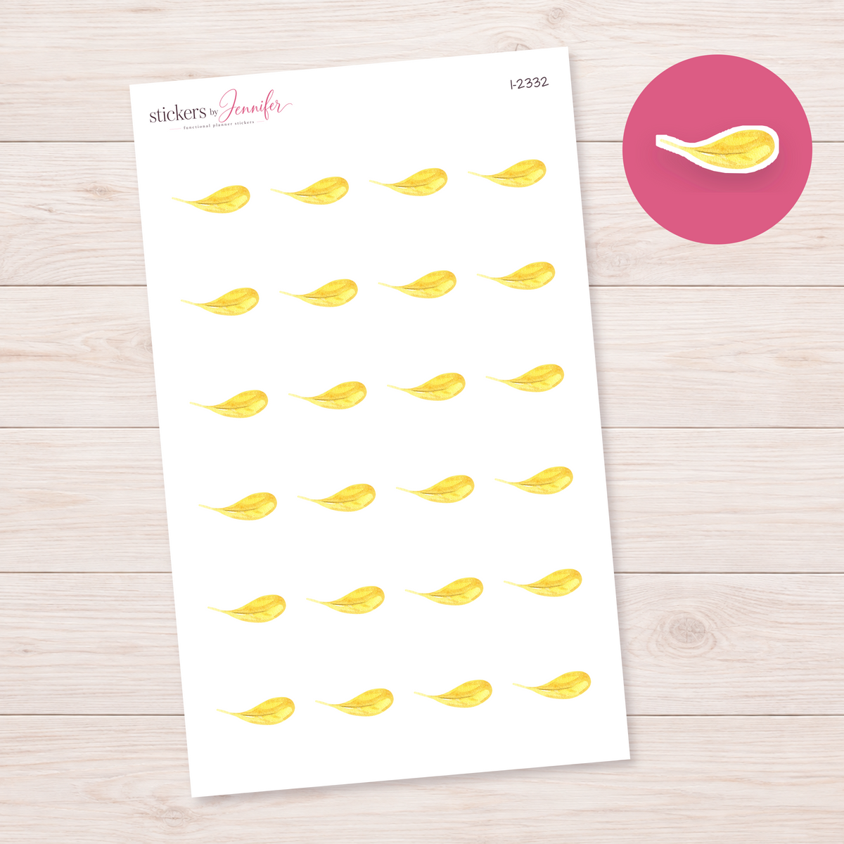 Watercolor Golden Winged Seed Planner Stickers | I-2332