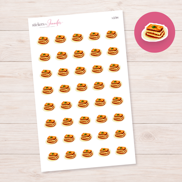 Lasagna Planner Stickers | I-234