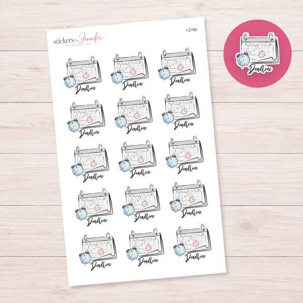 Deadline Calendar Planner Stickers | I-246