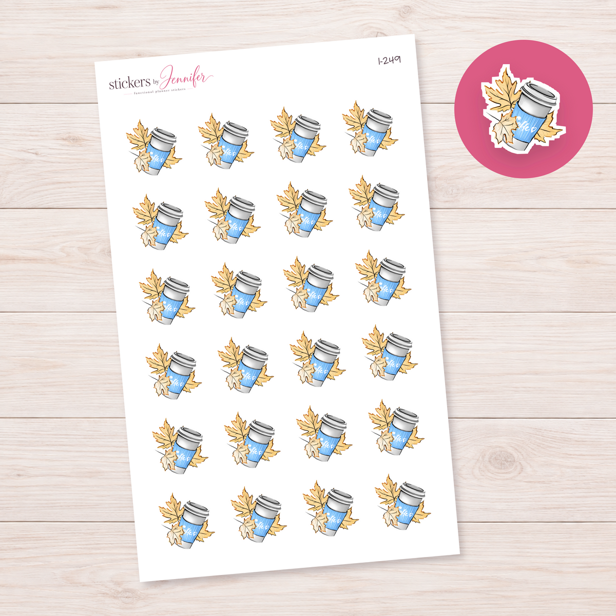 Fall School Break Planner Stickers | I-249