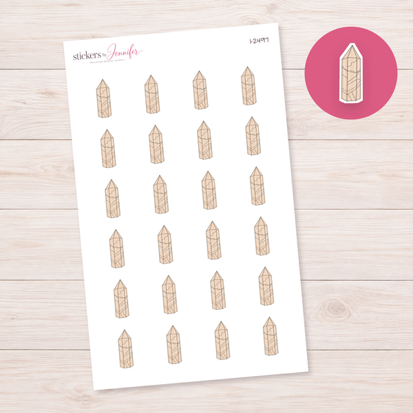 Tan Crystal Point Planner Stickers | I-2497