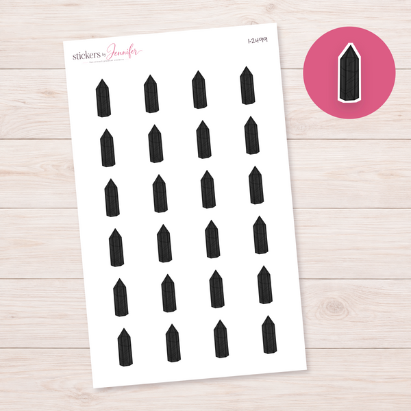 Black Crystal Point Planner Stickers | I-2499
