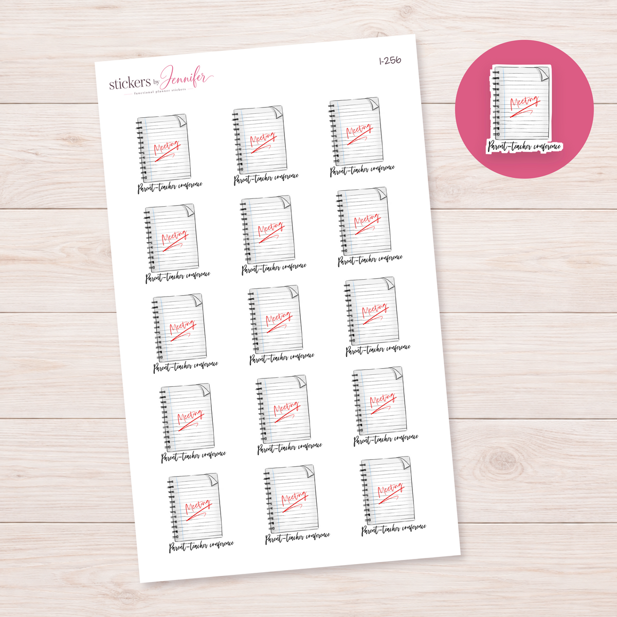 Parent-Teacher Conference Planner Stickers | I-256
