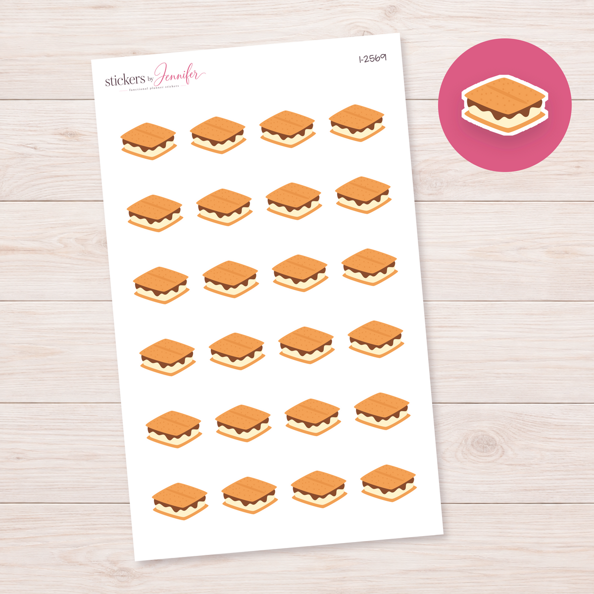 Campfire S'more Planner Stickers | I-2569