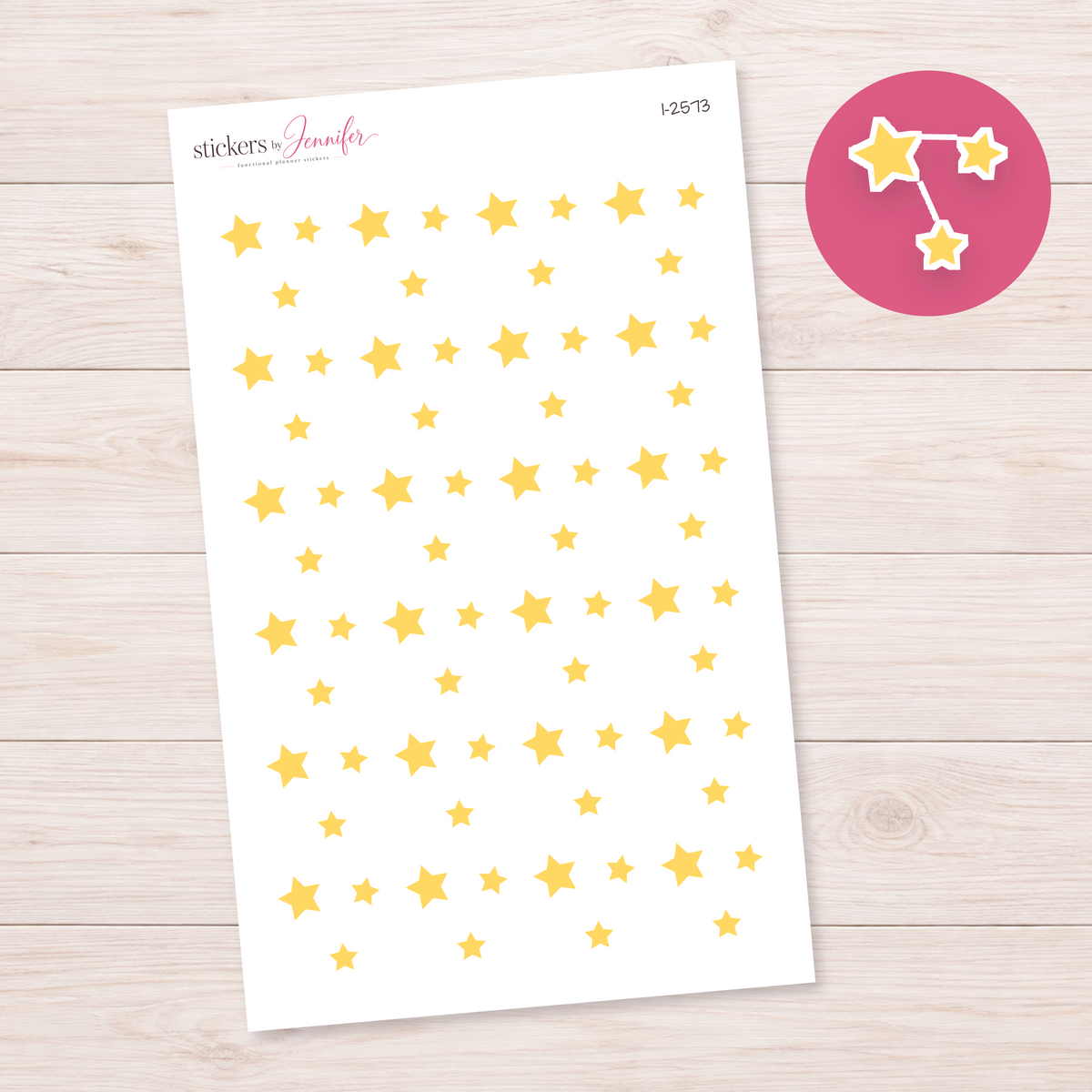 Golden Stars Planner Stickers | I-2573