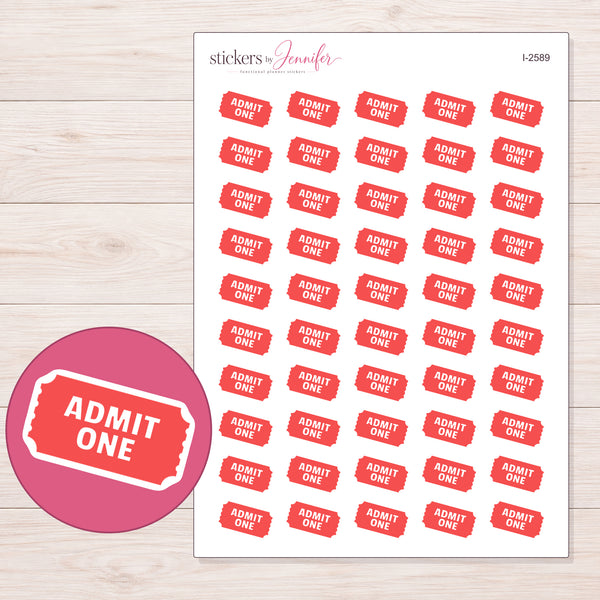 I-2589 planner sticker sheet with enlarged sticker detail