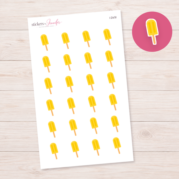Yellow Ice Pop Planner Stickers | I-2631