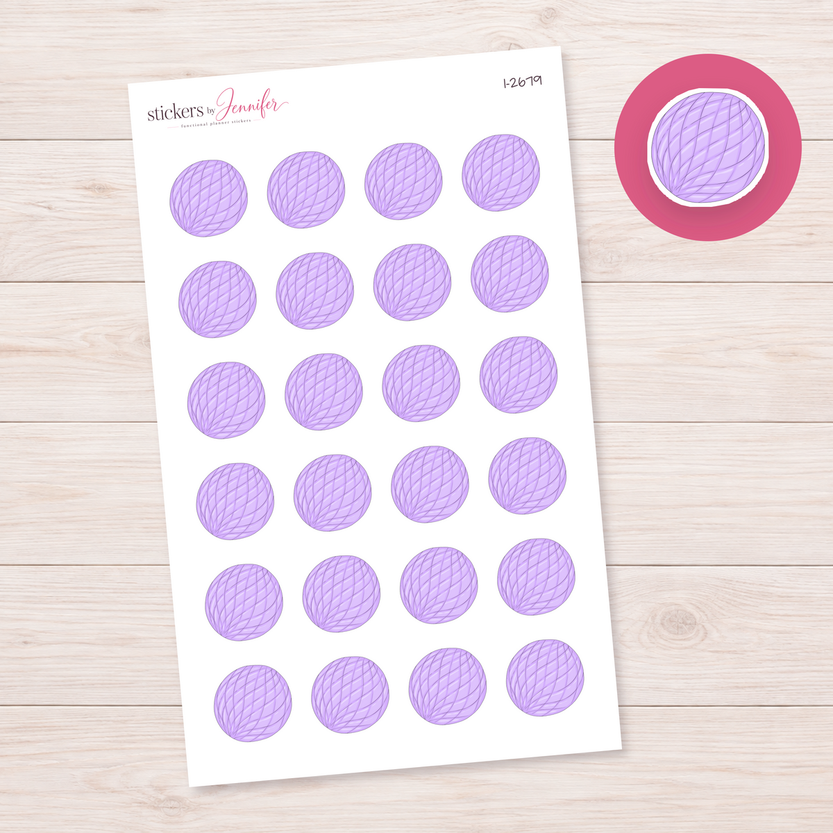 Lavender Honeycomb Party Decoration Planner Stickers | I-2679