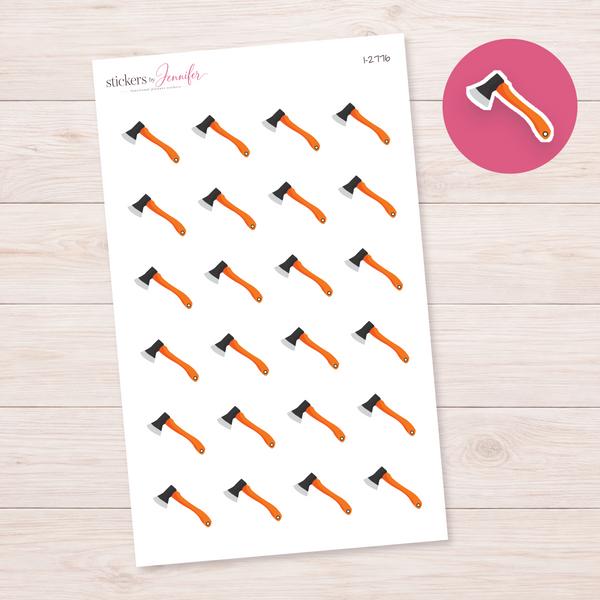 Orange Hatchet Planner Stickers | I-2776