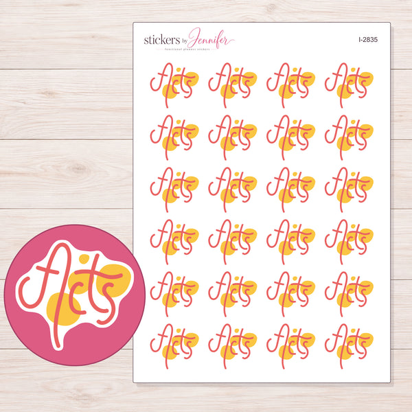 I-2835 planner sticker sheet with enlarged sticker detail
