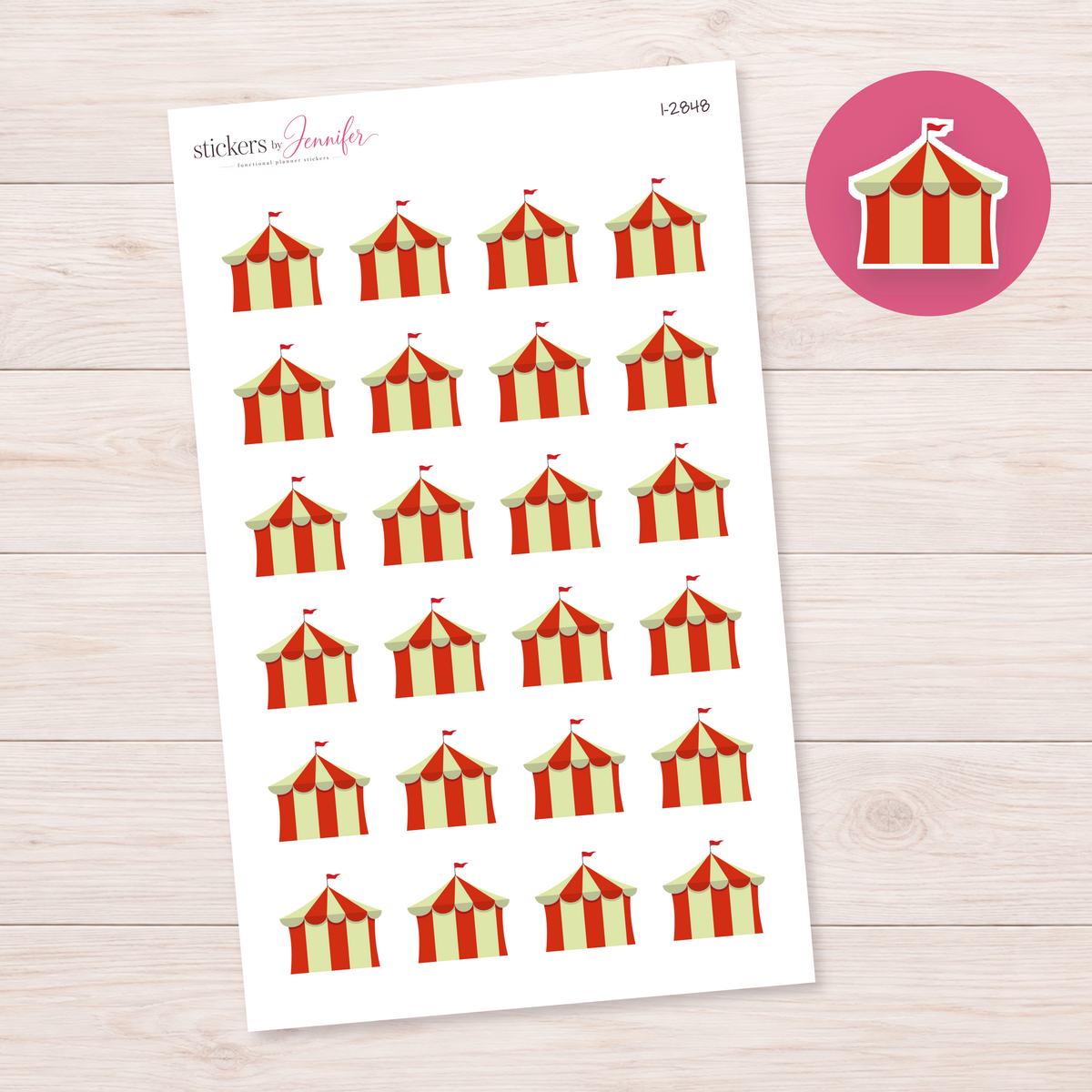 Circus Tent Planner Stickers | I-2848