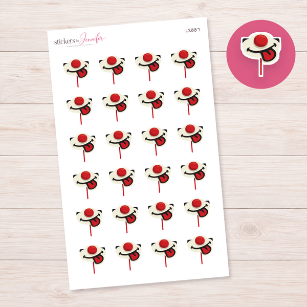 Silly Tongue-Out Party Mask Planner Stickers | I-2887