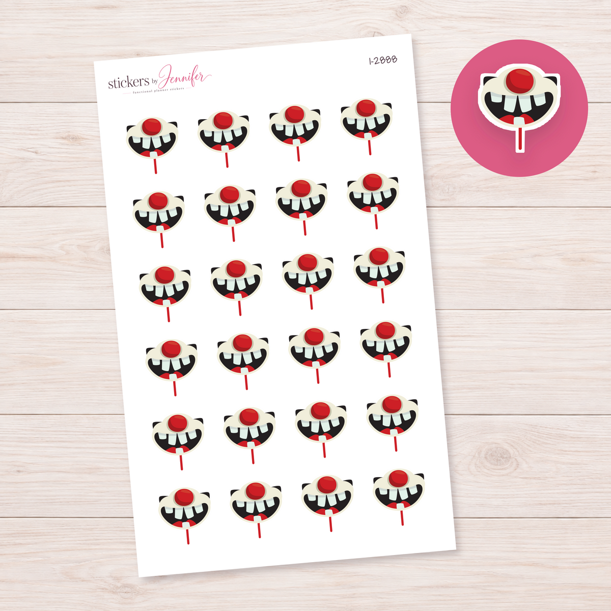 Big Smile Party Mask Planner Stickers | I-2888