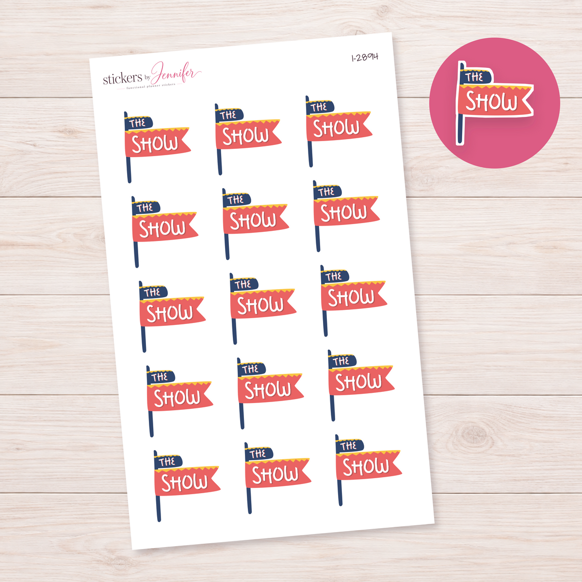 The Show Banner Planner Stickers | I-2894