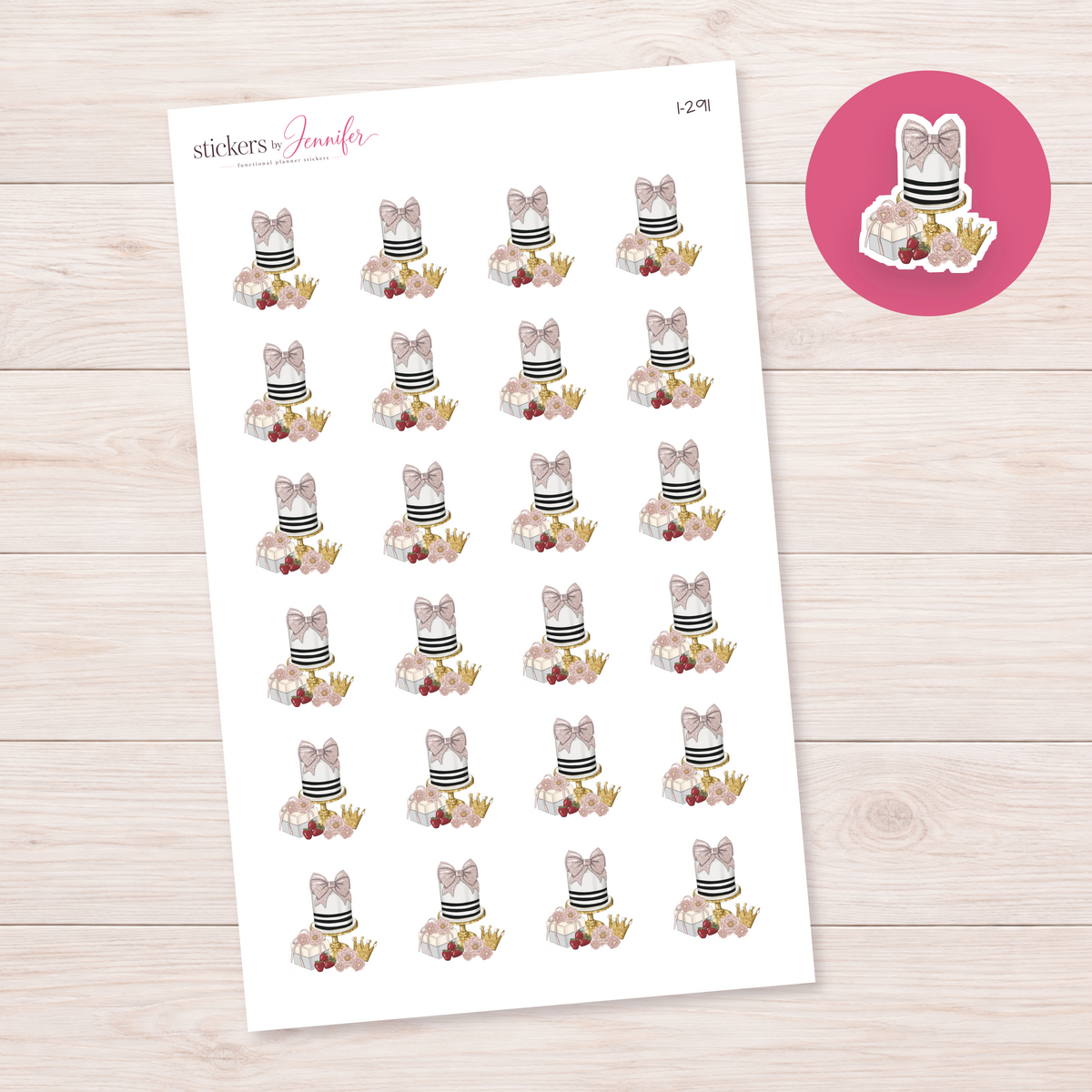 Birthday Cake & Gifts Planner Stickers | I-291