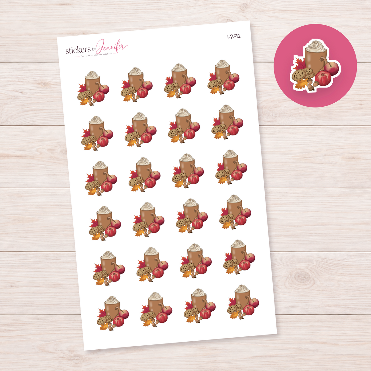 Autumn Cocoa & Cookies Planner Stickers | I-292