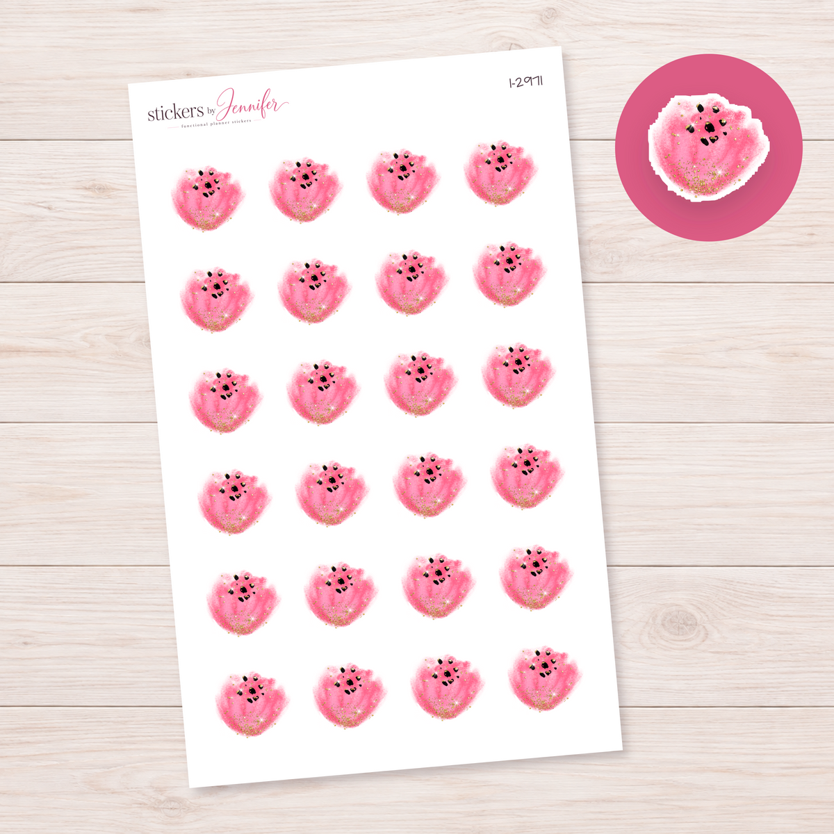 Watermelon Watercolor Planner Stickers | I-2971