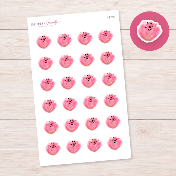 Watermelon Watercolor Planner Stickers | I-2971