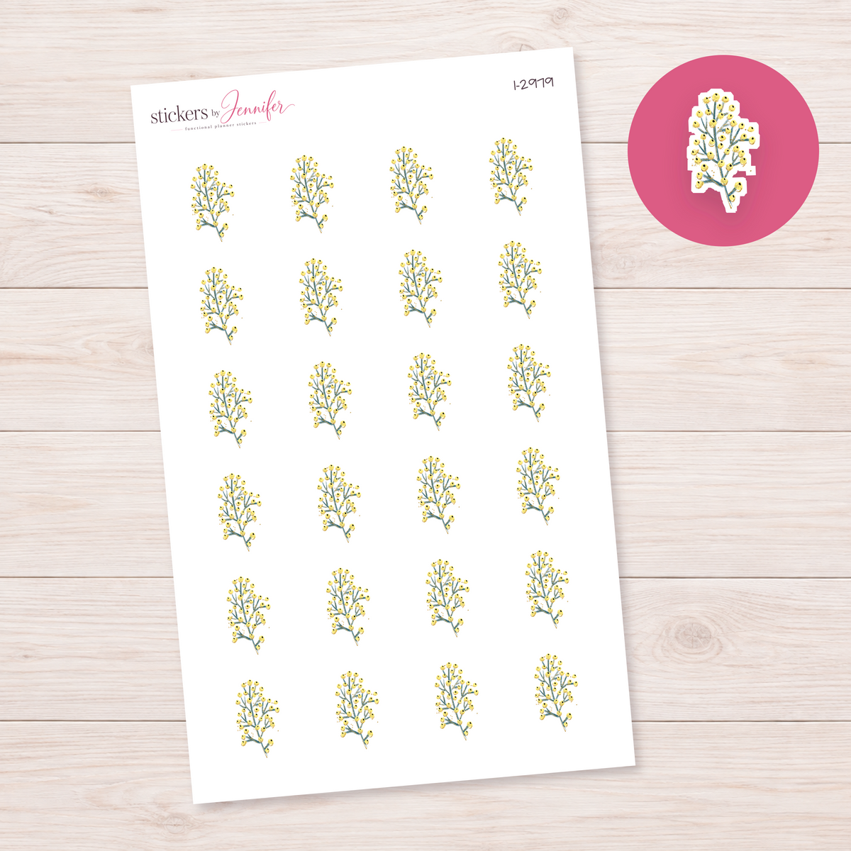 Golden Berry Sprig Planner Stickers | I-2979