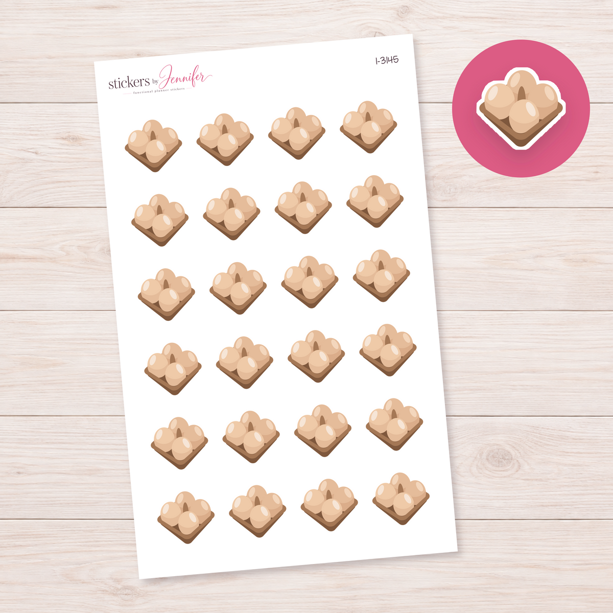 Egg Carton Planner Stickers | I-3145