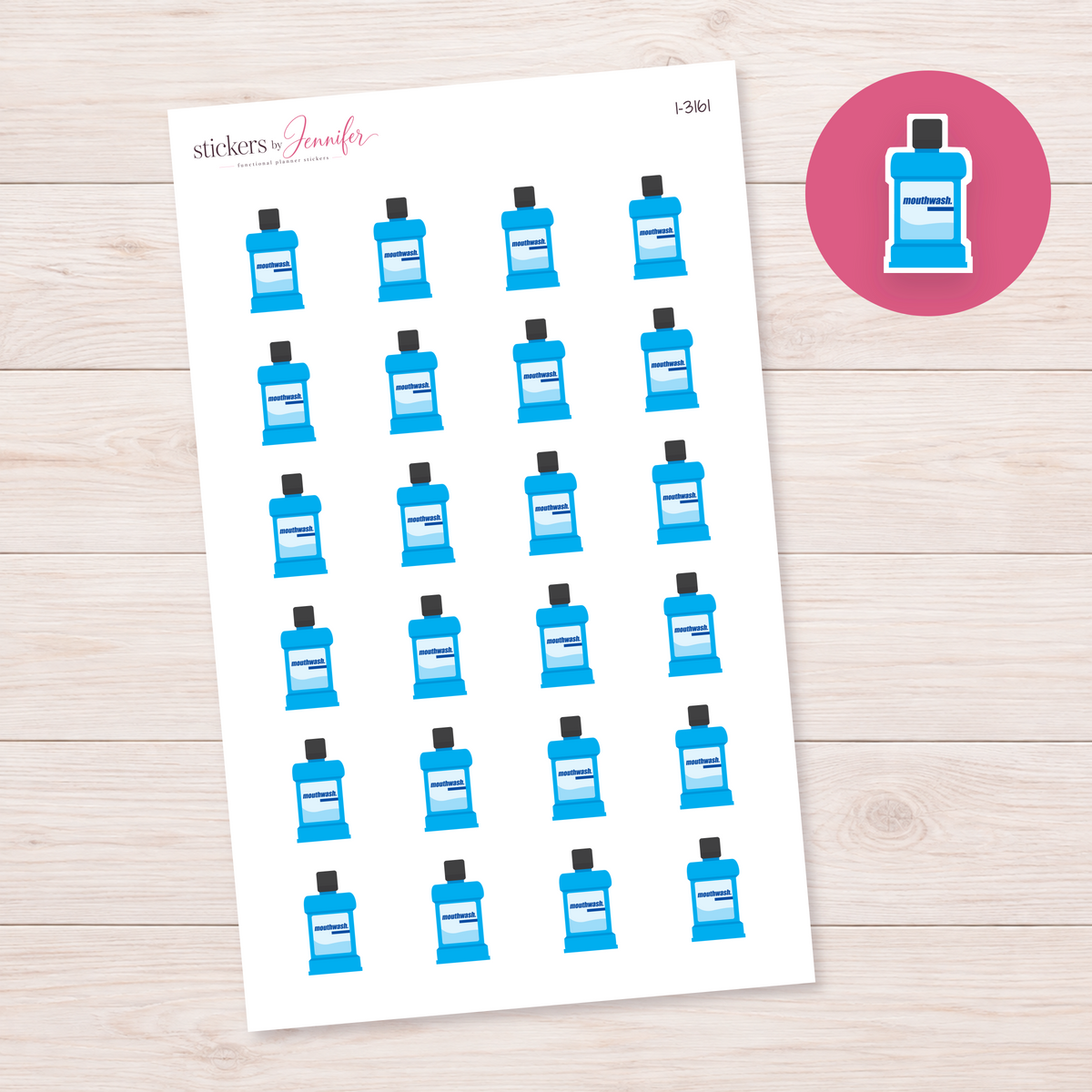 Mouthwash Bottle Planner Stickers | I-3161