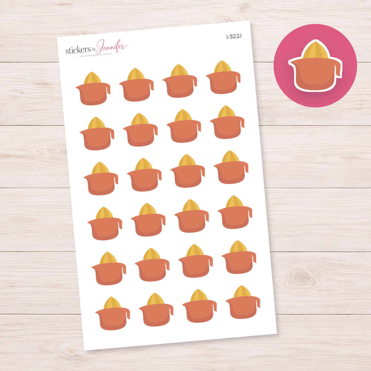 Orange Citrus Juicer Planner Stickers | I-3221