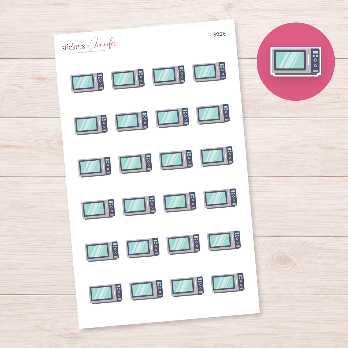 Microwave Planner Stickers | I-3226