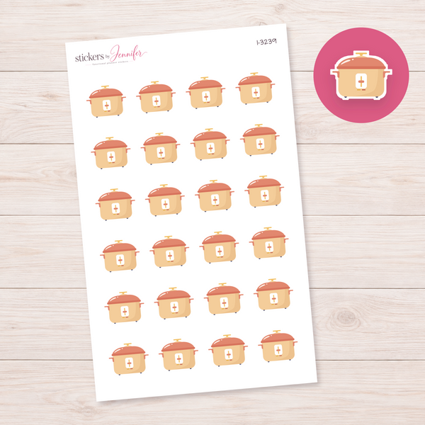 Peach Rice Cooker Planner Stickers | I-3239