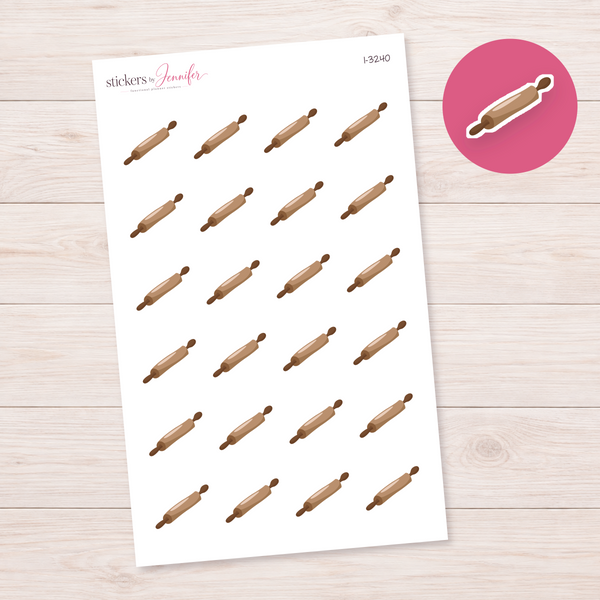 Wooden Rolling Pin Planner Stickers | I-3240