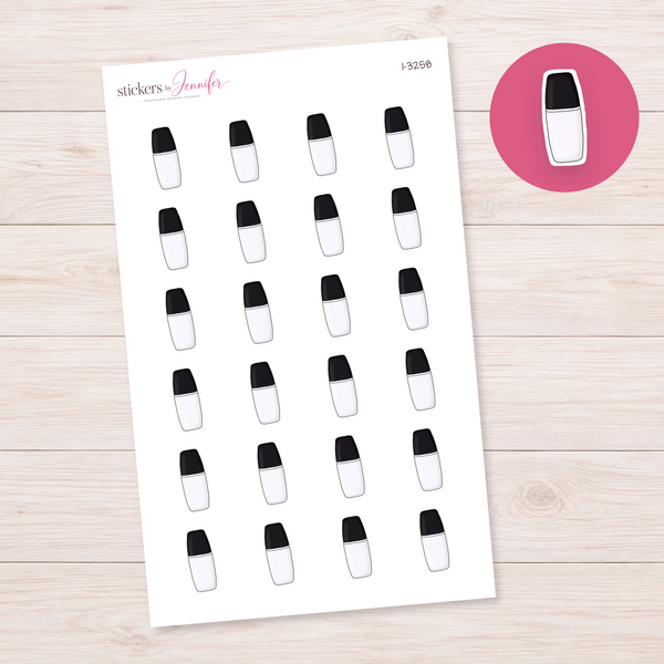 White Capped Marker Planner Stickers | I-3258
