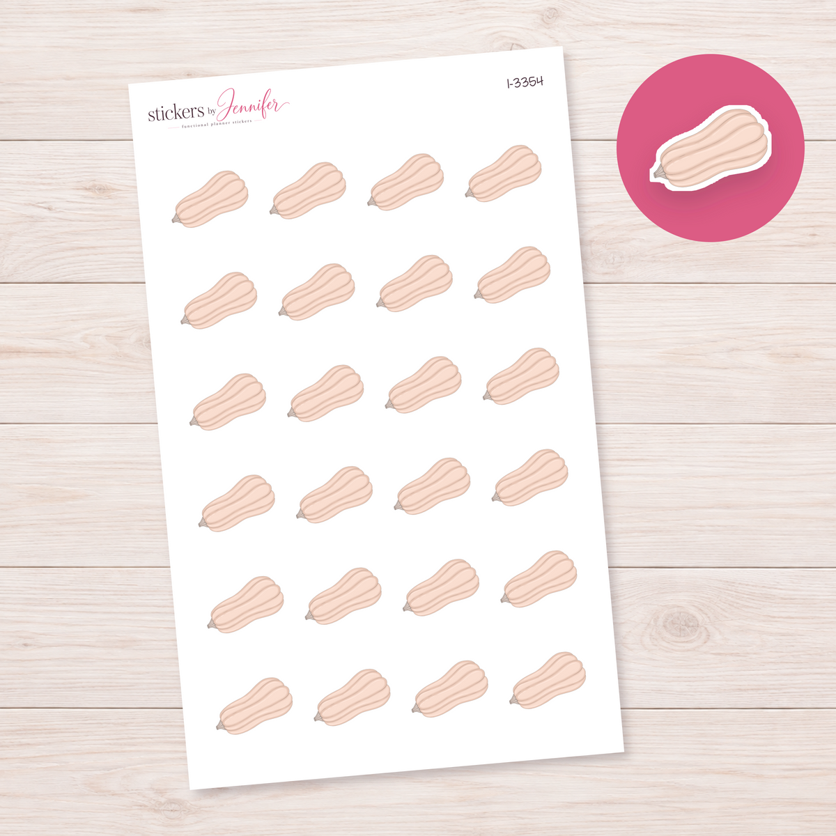 Long Blush Gourd Planner Stickers | I-3354