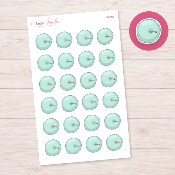 Mint Apple Overhead Planner Stickers | I-3422