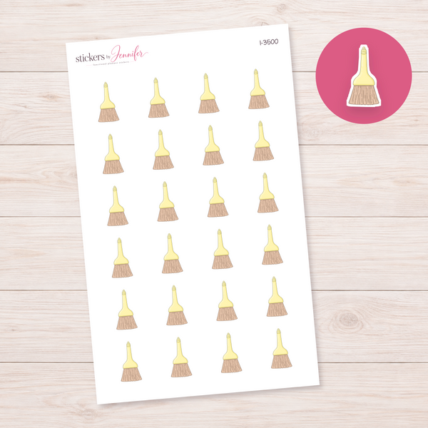 Yellow Broom Planner Stickers | I-3500