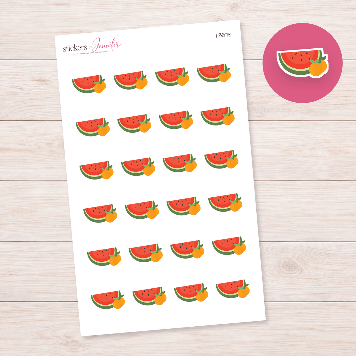 Watermelon and Citrus Planner Stickers | I-3576