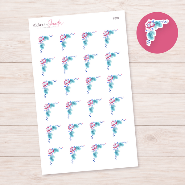 Winter Berry Branch Planner Stickers | I-3817