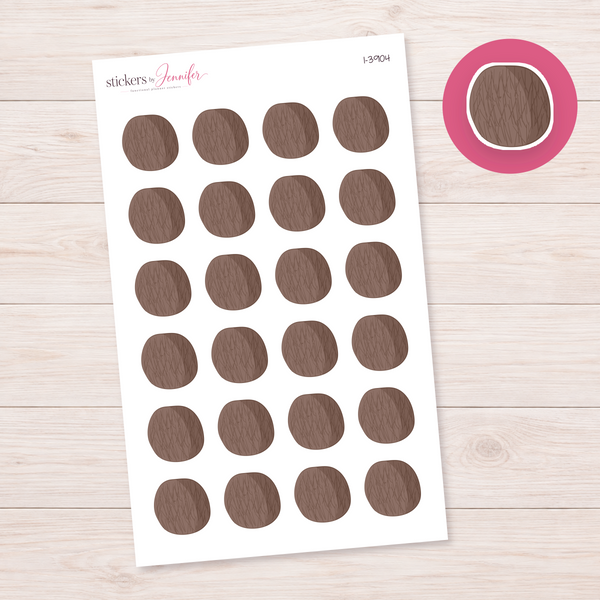 Whole Brown Coconut Planner Stickers | I-3904